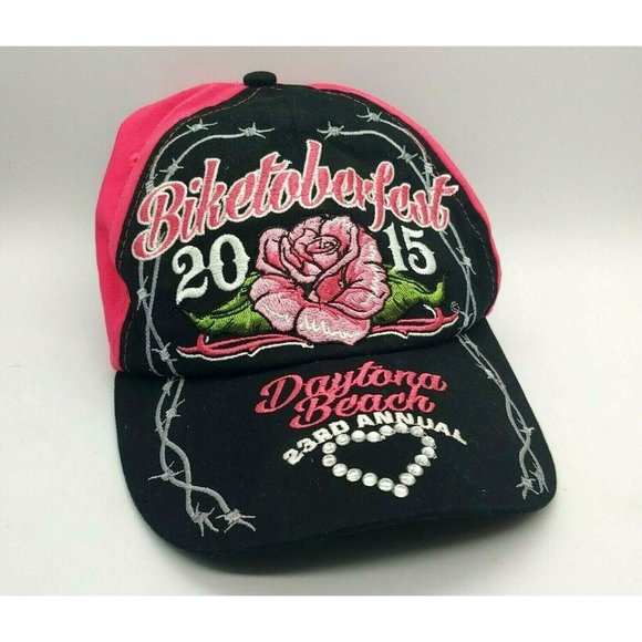 None Accessories - Biketoberfest 23rd Annual Bling Daytona Beach Womans Cap 2015 Hook Loop Back